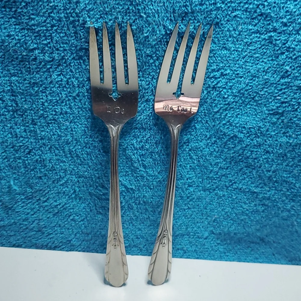 I DO Wedding Fork Set Anniversary Couple Decor Farmhouse